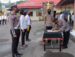 Polres Kabupaten Kepulauan Sangihe Gelar Apel Komitmen Bersama Anti Narkoba.