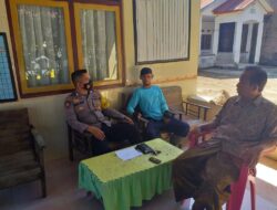 Antisipasi Penyebaran Covid-19, Bripka Zaenal Halim Sambangi Desa Binaan Dan Himbau Warga Patuhi Prokes.