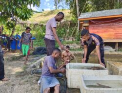 Program Binmas Noken, Satuan Binmas Berikan Edukasi Warga Tata Cara Beternak Ikan
