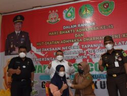 Sambut HBA Ke-61 dan HUT IAD XXI, Bupati Apresiasi Atas di Gelarnya Vaksinasi Massal