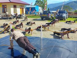 Polres Tolikara Laksanakan Olahraga Rutin Usai Apel Pagi