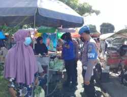 Operasi Yustisi di Pasar, Polsek Marbo Bagikan Masker ke Masyarakat Lalai Prokes