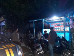 Cegah Gangguan Kamtibmas, Polsek Galsel Polres Takalar Gelar Patroli Blue Light