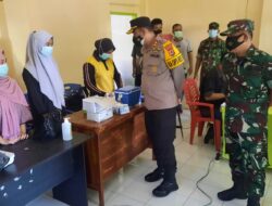 Genjot Percepatan Vaksinasi di Kabupaten Takalar, Kapolres dan Dandim Tinjau Vaksinasi Serentak Indonesia