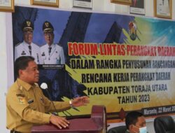 Bupati Torut Pimpin Rapat Forum Lintas Perangkat