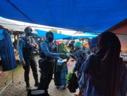 Operasi Yustisi di Pasar, Sat Samapta Jaring Puluhan Warga Tidak Gunakan Masker