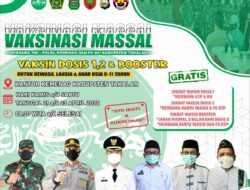 Bersinergi, NU Takalar Bersama Kemenag, TNI Dan Polri Gelar Vaksinasi Massal