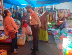 Operasi Yustisi Polsek Pattallassang di Pasar Tradisional Jaring Puluhan Warga Langgar Prokes