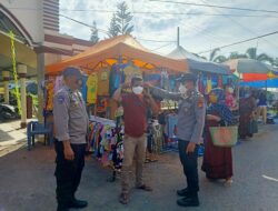 Operasi Yustisi di Pasar, Sat Samapta Polsek Galut Jaring Puluhan Warga Tidak Pakai Masker 