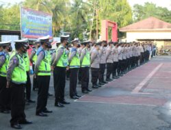 Kapolres Takalar Pimpin Apel Kesiapan Pengamanan Malam Takbiran Hari Raya Idul Fitri 1443 H/2022 M