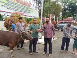 Hari Raya Idul Adha 1443 H, Keluarga Besar Polres Torut Sembelih 4 Ekor Sa