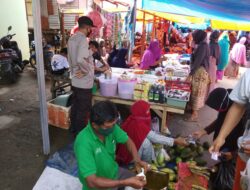 Gelar Operasi Yustisi, Polsek Galut Himbau Pedagang Pasar Patuhi Prokes