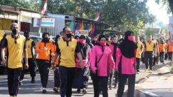 Olah Raga Bersama dan Gerak Jalan Santai Dalam Rangka HUT Polwan Ke-74 dan Hari Kesatuan Gerak Bhayangkari (HKGB) Ke-70