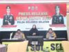 Polda Sulsel Gelar Press release Giat Akhir Tahun 2022 di Mapolrestabes Makassar