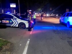 SAT Lantas Polres Takalar Terus Tingkatkan Patroli Blue Light Malam Hari