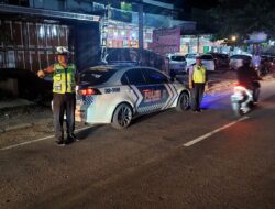 Patroli Blue Light, Satlantas Polres Takalar Cegah Aksi Kriminalitas Malam Hari