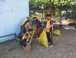 Polres Takalar Gelar Kerja Bakti Menyambut HUT RI ke-78