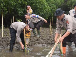 Polri Lestarikan Negeri, Polres Bulukumba Tanam 1.800 Bibit Bakau.