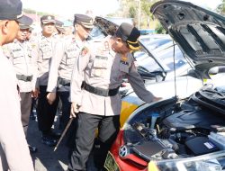 Jelang Pemilu, Kapolres Bulukumba Periksa Kondisi Kendaraan Dinas