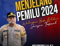 Jelang Pemilu, Kapolres Imbau Masyarakat Tetap Akur Meski Beda Pilihan