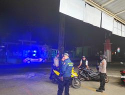 Cegah Aksi Kejahatan Malam, Polsek Bontotiro Polres Bulukumba Rutin Laksanakan Patroli.