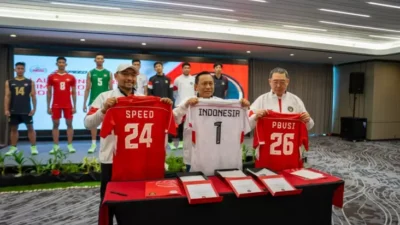 Seragam Garuda Berkualitas, PBVSI Gaet Speed Jersey demi Kejayaan Timnas Voli